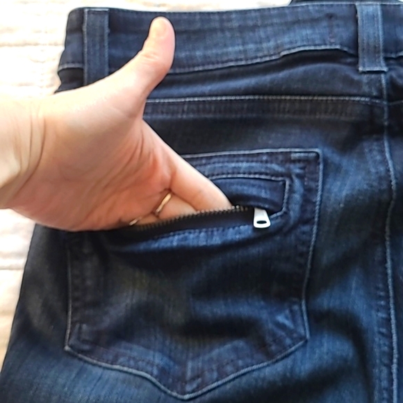 Paige Midlake No Whiskers stretchy cigarette jean zipper pocket DNM521 Sz 28 - Picture 7 of 13